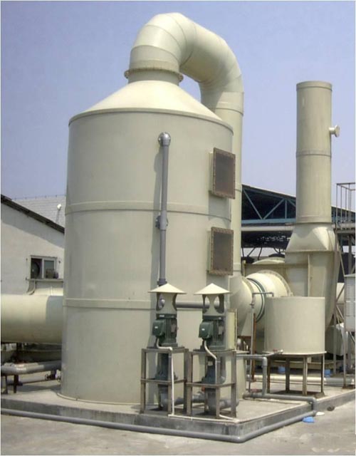 噴淋塔，注塑機廢氣處理噴淋方法　注塑車間氣味凈化設(shè)備