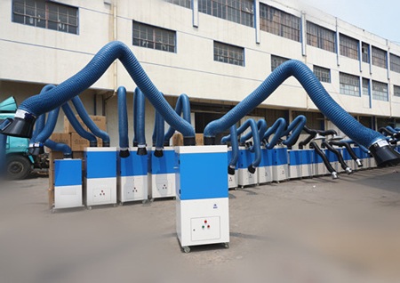 焊接煙塵凈化設備生產廠家　焊煙凈化器　飛輪加工車間煙塵凈化工藝